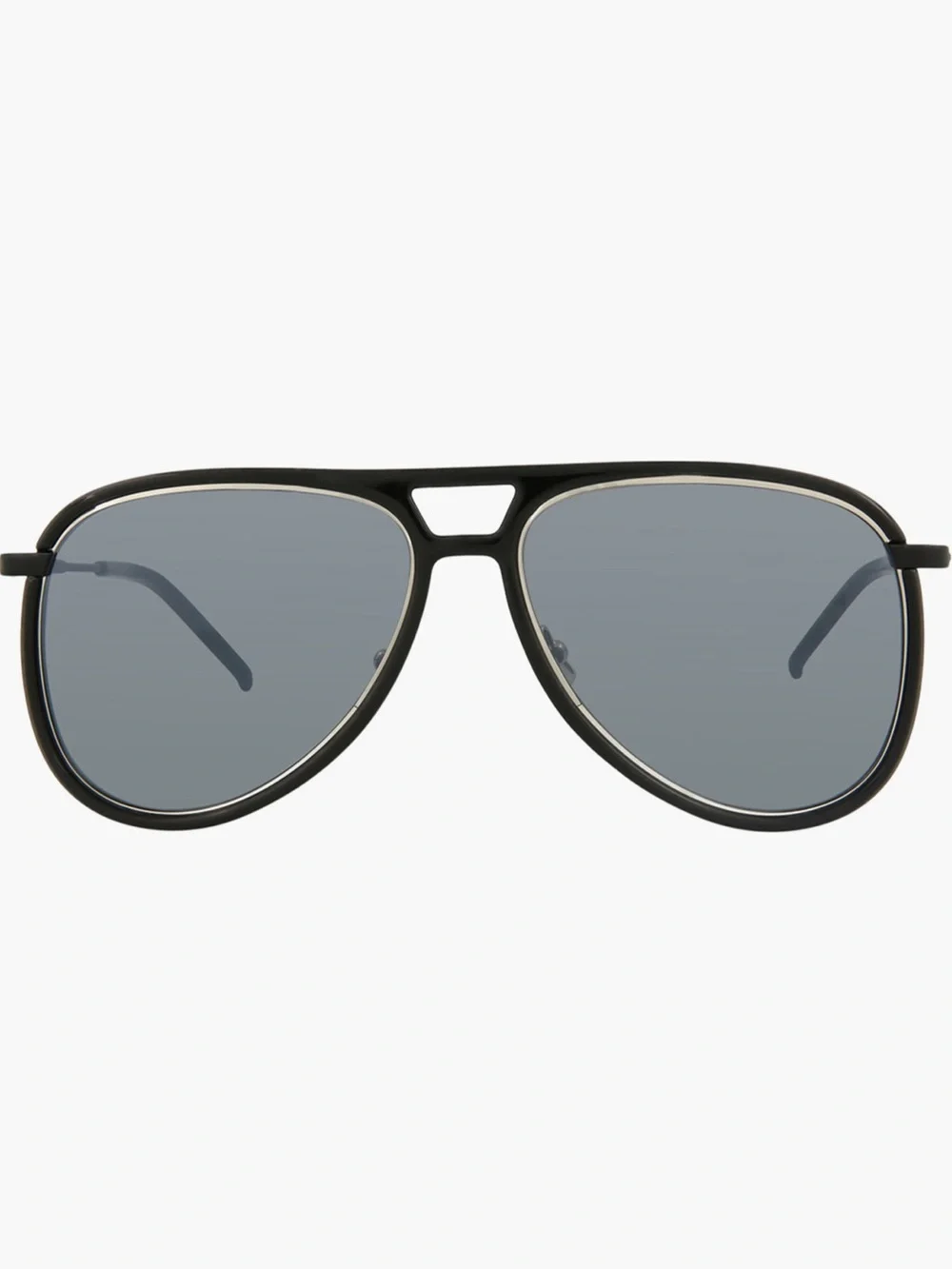 Saint Laurent || 56 mm pilot sunglasses in black silver